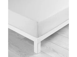 Douceur d'intérieur Ropa De Cama-Sábana Ajustable de Microfibra "Oscar" 140x190cm Suavidad y Confort Ultracómodo - Certificado Oeko-Tex Blanco