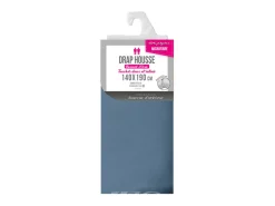 Douceur d'intérieur Sábana Ajustable de Microfibra "Oscar" 140x190cm Suavidad y Confort Ultracómodo - Certificado Oeko-Tex Azul Clearance