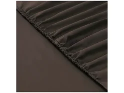 Sábana Ajustable 180x200 + 30 cm Chocolate de Algodón 57 Hilos Lavable a 40° - Vision Marru00f3n chocolate Discount