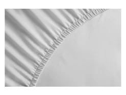 Ropa De Cama-Sábana Bajera 100% Algodón 140 x 190 cm - Capó 35 cm - Blanco