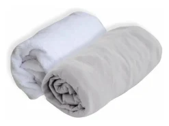 Ropa De Cama-Sábana bajera + Plain Alese - Tratado Sanitized - Perla - 60 x 120 cm Multicolor