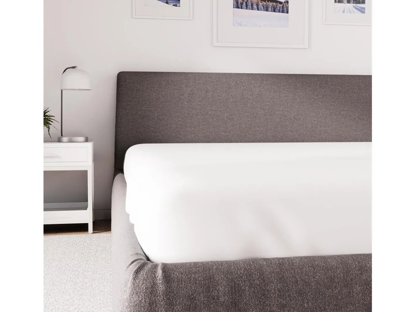 Soleil d'ocre Ropa De Cama-Sábana bajera de polialgodón 90x200 cm PERCALE , por Blanco