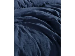 Blanc avenue Ropa De Cama-Sábana bajera gasa de algodón- marino Azul