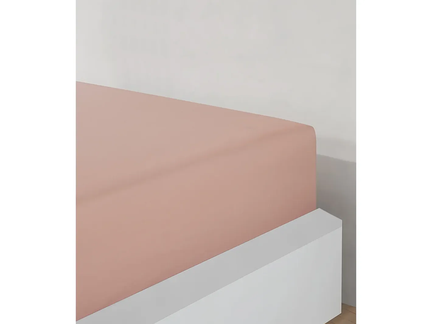 New Blanc avenue Sábana bajera jersey algodón-Durazno Naranja claro