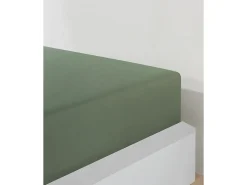 Blanc avenue Ropa De Cama-Sábana bajera jersey algodón- oliva Verde