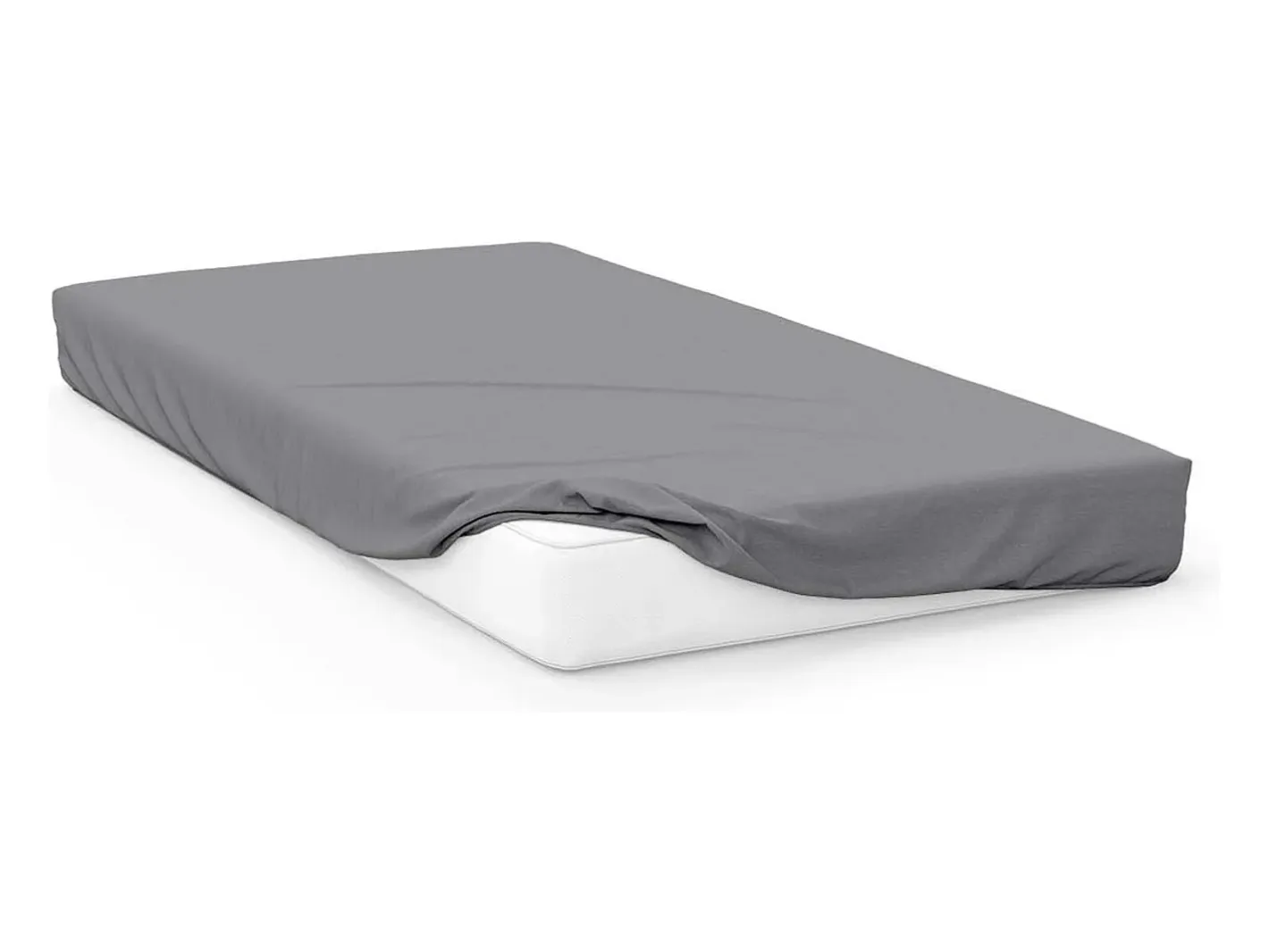 Soleil d'ocre Sábana bajera lisa 140x190 cm ZZZ Gris Outlet