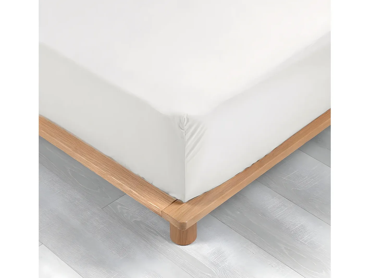 Promo Linge Ropa De Cama-Sábana bajera percal blanca 160 x 200 cm con funda de 30 cm Blanco