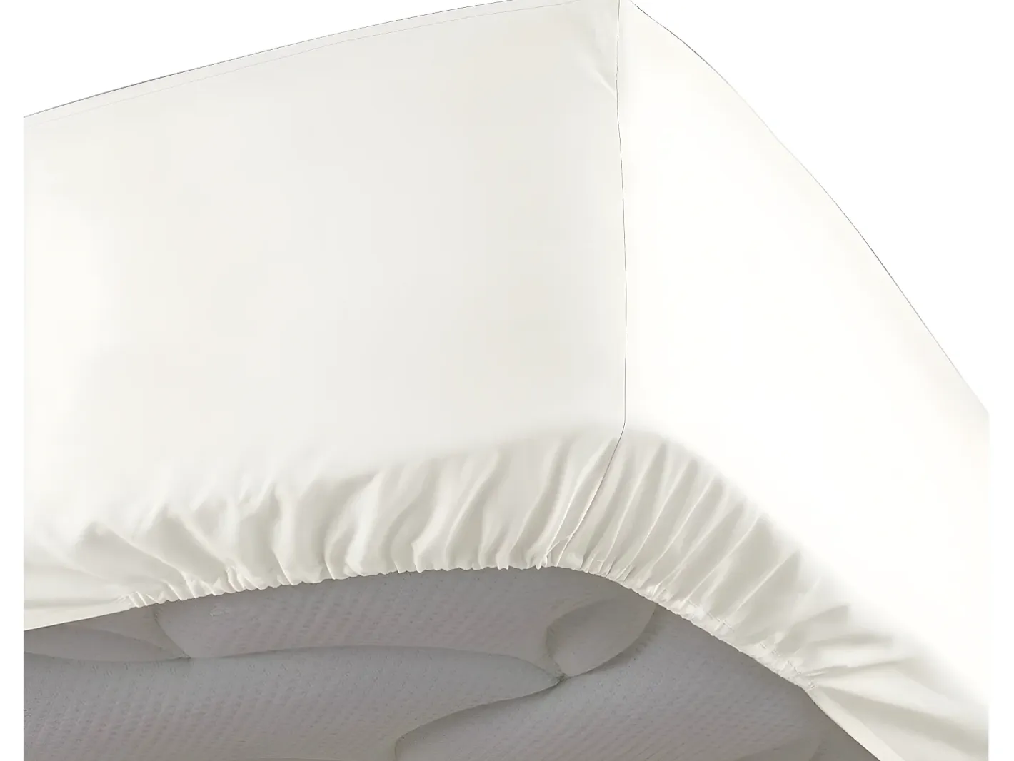 Promo Linge Ropa De Cama-Sábana bajera percal blanca 160 x 200 cm con funda de 30 cm Blanco