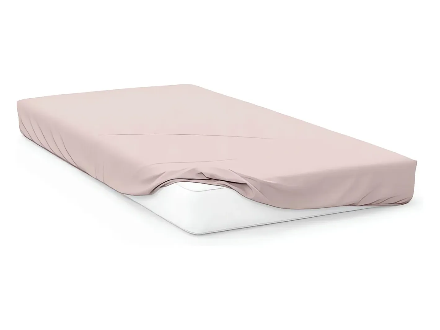 Soleil d'ocre Sábana bajera 140x190 cm en algodón 57 Fils Rosa Hot