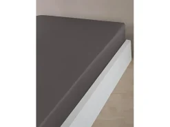 Blanc avenue Ropa De Cama-Sábana bajera 90x190 cm satén de algodón antracita Gris antracita