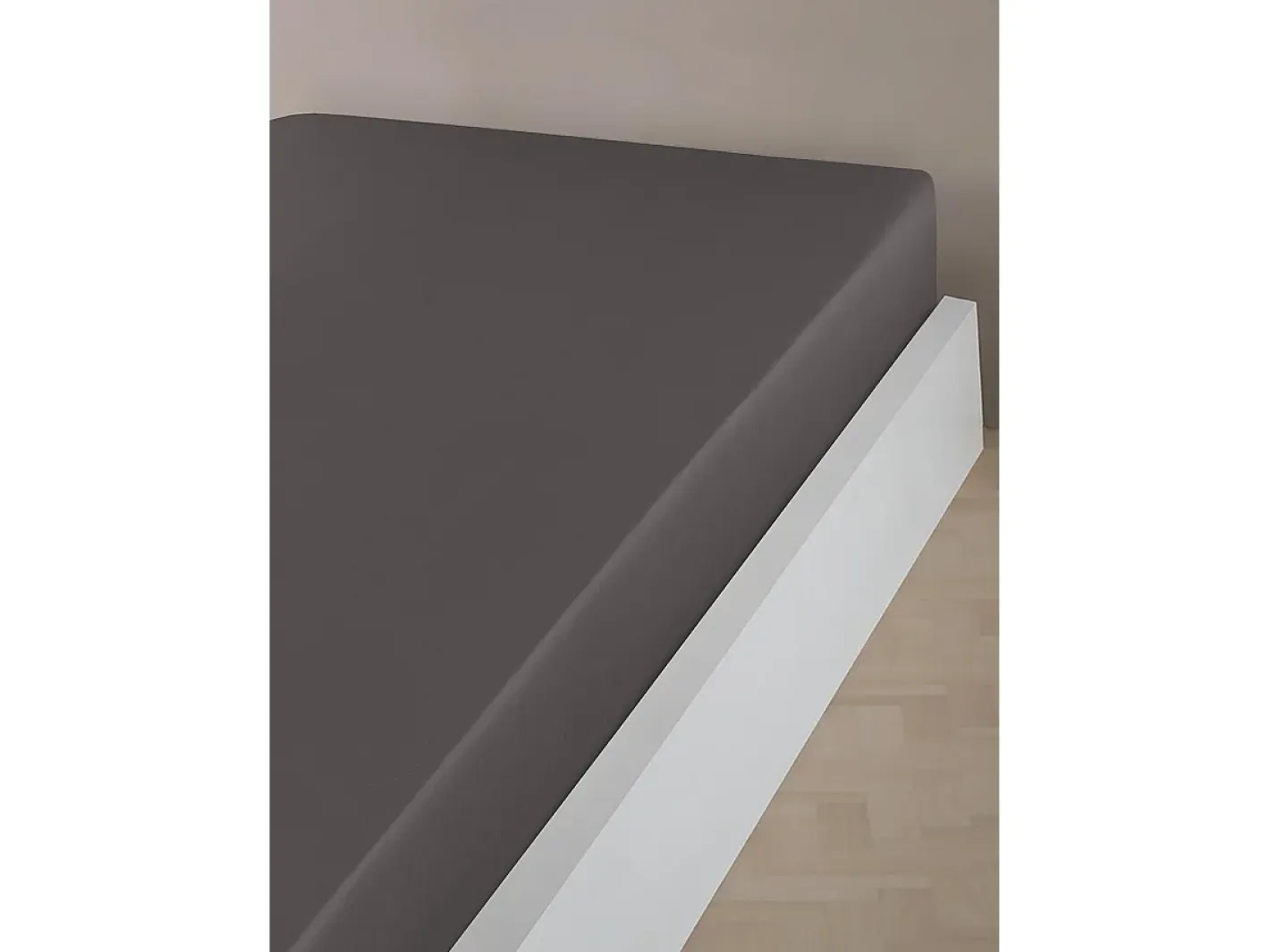 Blanc avenue Ropa De Cama-Sábana bajera 90x190 cm satén de algodón antracita Gris antracita