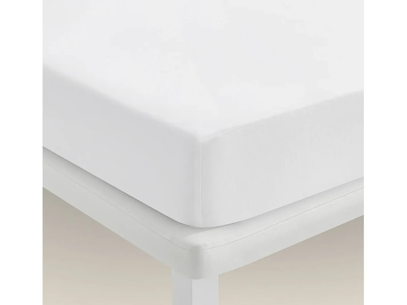 Clearance PIKOLIN Sábana bajera y protector colchón 105x196cm| PKH| 2 en 1| Impermeable Blanco