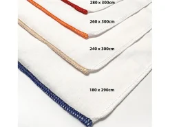 Soleil d'ocre Ropa De Cama-Sábana encimera de polialgodón 240x300 cm PERCALE lino, por Beige