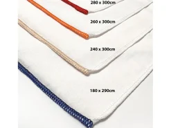 Soleil d'ocre Ropa De Cama-Sábana encimera de polialgodón 240x300 cm PERCALE lino, por Beige