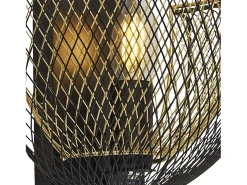 Searchlight 1 ljus dubbelskiktad vgglampa i nt - svart yttre med guld inre Negro Discount