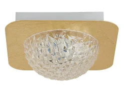Clearance Searchlight 1 ljus fyrkantig led taklampa - bladguld med klar akryl Dorado