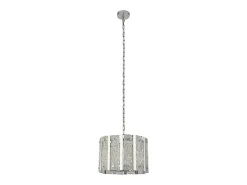 Lámpara Suspendida-Searchlight ALEXANDRA 5 ljus satin silver takhnge med Aquatex glas, metallstnger Plateado