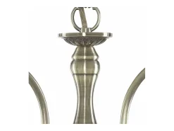 Searchlight American Diner 3 Ltt takhnge med flera armar Antik mssing, ribbad glas, E27 Camel Discount