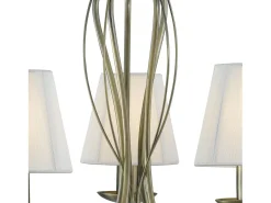 Searchlight Andretti 5 Ltt takhnge med flera armar Antik mssing med skrmar, E14 Camel Sale