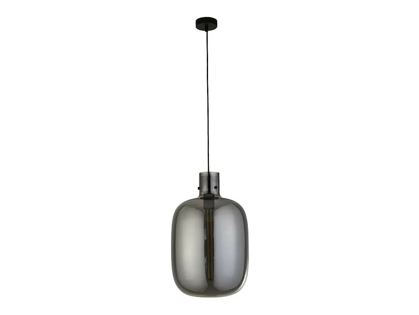 Discount Searchlight Barrel1 ljushänge, svart, rökt glas Negro