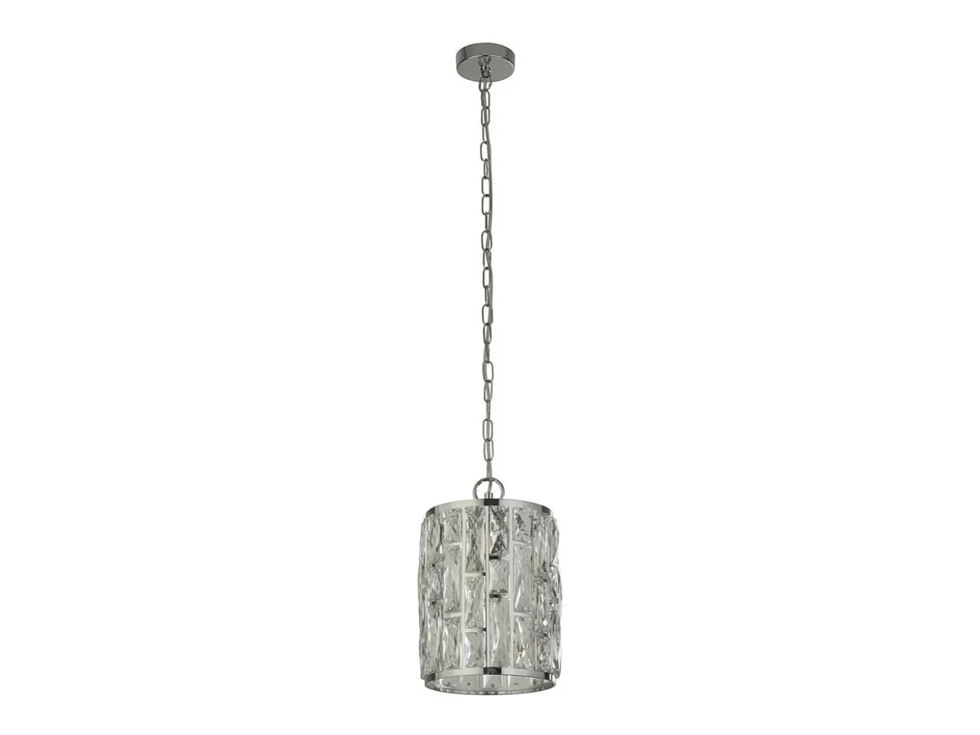 Hot Searchlight BIJOU 1 ljus krom takhnge med kristallglas Gris