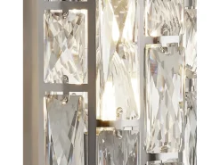 Searchlight BIJOU 2 ljus krom vgglampa med kristallglas Gris