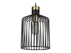 Discount Searchlight Bird Cage 1 Light Cage Takhnge Antik Mssing, Matt Svart, E27 Camel