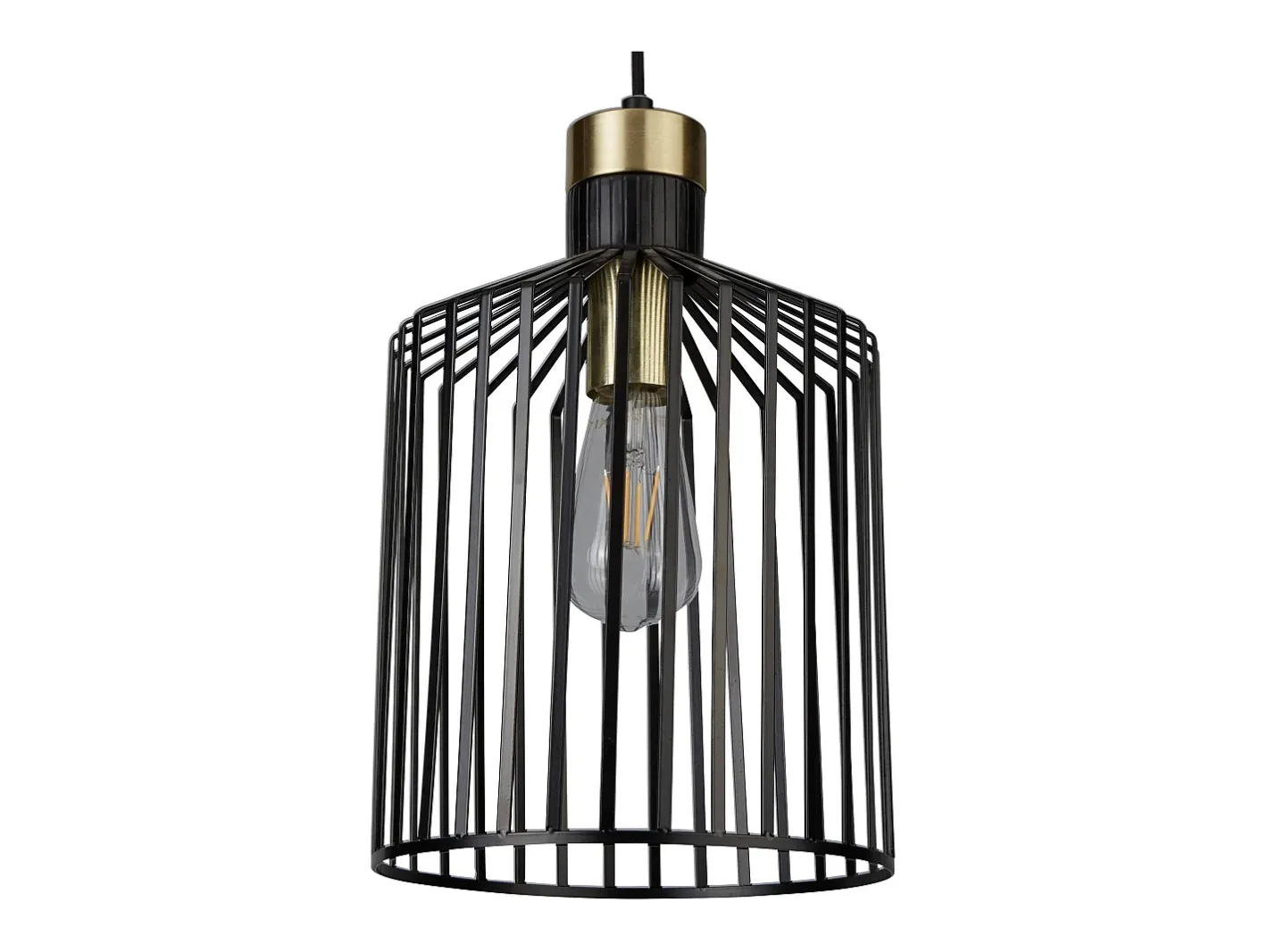 Discount Searchlight Bird Cage 1 Light Cage Takhnge Antik Mssing, Matt Svart, E27 Camel
