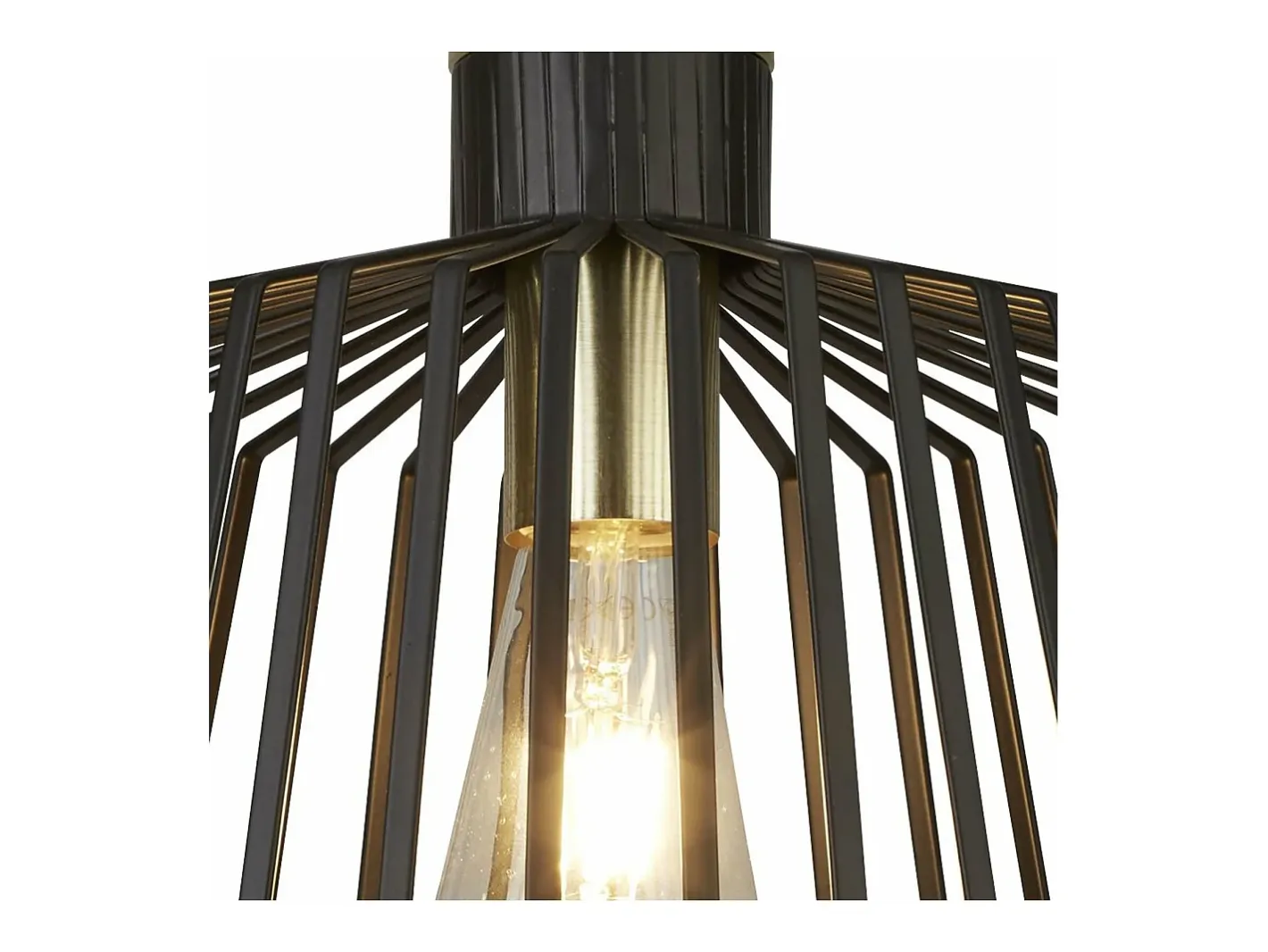 Hot Searchlight Bird Cage 1 Light Cage Takhnge Antik Mssing, Matt Svart, E27 Camel