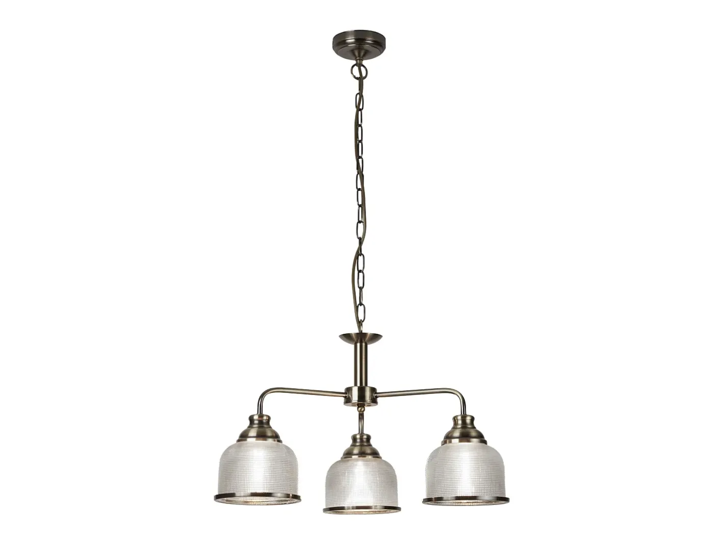 New Searchlight Bistro 3 Ljus Multi Arm Takhnge Vit, Antik Mssing, E27 Camel