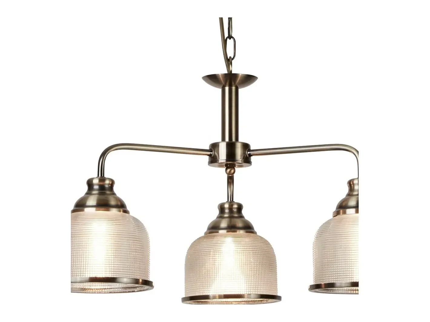 New Searchlight Bistro 3 Ljus Multi Arm Takhnge Vit, Antik Mssing, E27 Camel