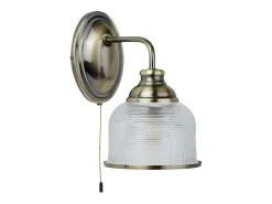 Searchlight Bistro 1 ljus inomhus kupol vgglampa antik mssing, E27 Camel Discount