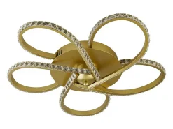 Searchlight Daisy5-ljus LED-spolbeslag, guld, klara kristaller 4000K Gris Outlet