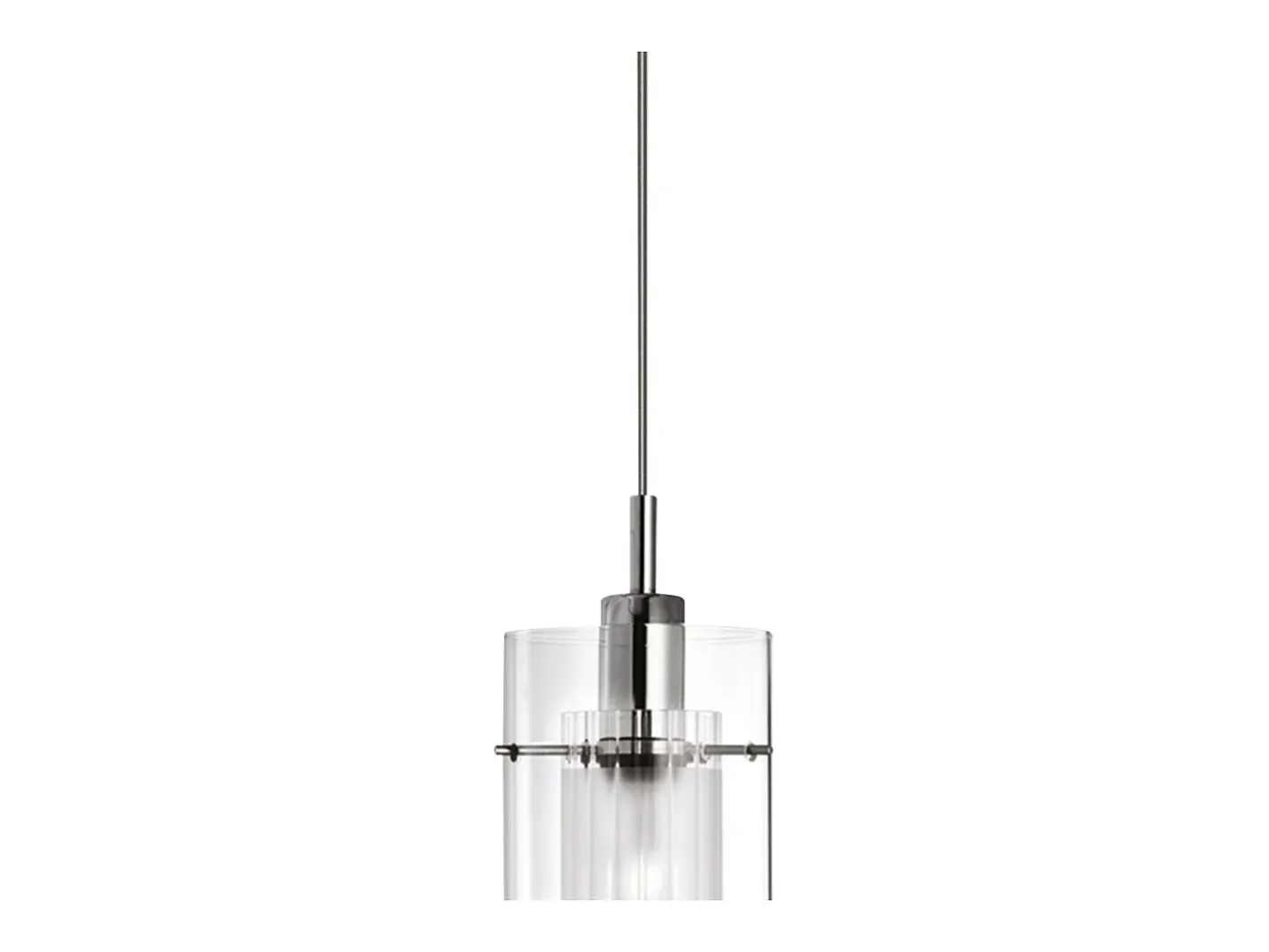Best Searchlight Duo 1 taklampa krom, enkelglas, E14 Transparente