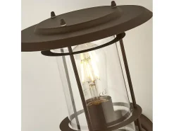 Iluminación Exterior-Searchlight EdgewareVägglampa utomhus & veranda, sensor Rostbrun IP44 Marru00f3n