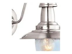 Searchlight Fisherman 1 Ljus Vgglampa Satin Silver med Seeded Glass Skrm, E27 Plateado Online