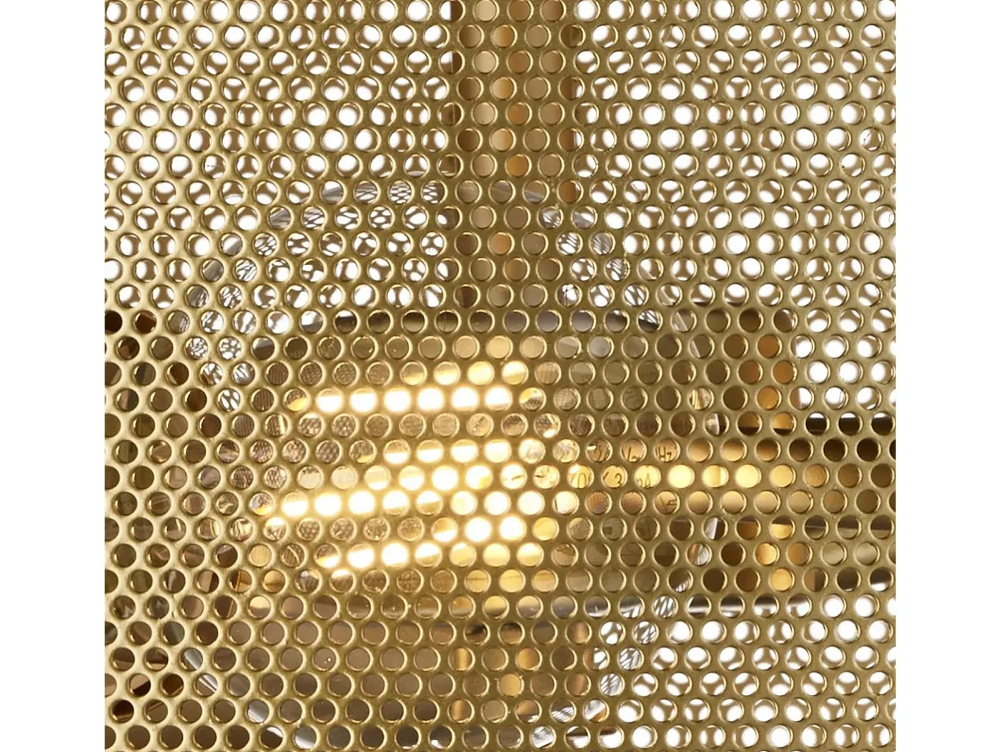 Plafón-Searchlight Fishnet 3 Light Flush Ceiling Light Mesh Matt Gold, E27 Dorado
