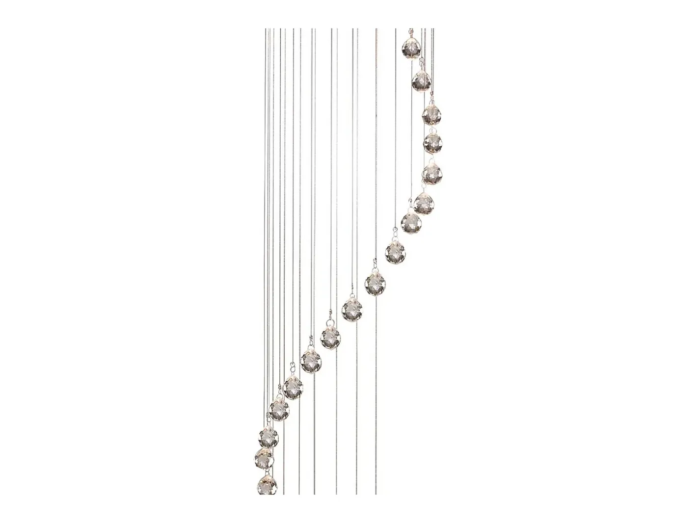 Outlet Searchlight Hallway 5 Ljus Spiral Cluster Pendel Krom med Kristaller, GU10 Gris