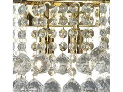 Searchlight Hanna 2 ljus inomhus vgglampa guld med kristaller, G9 Dorado Outlet