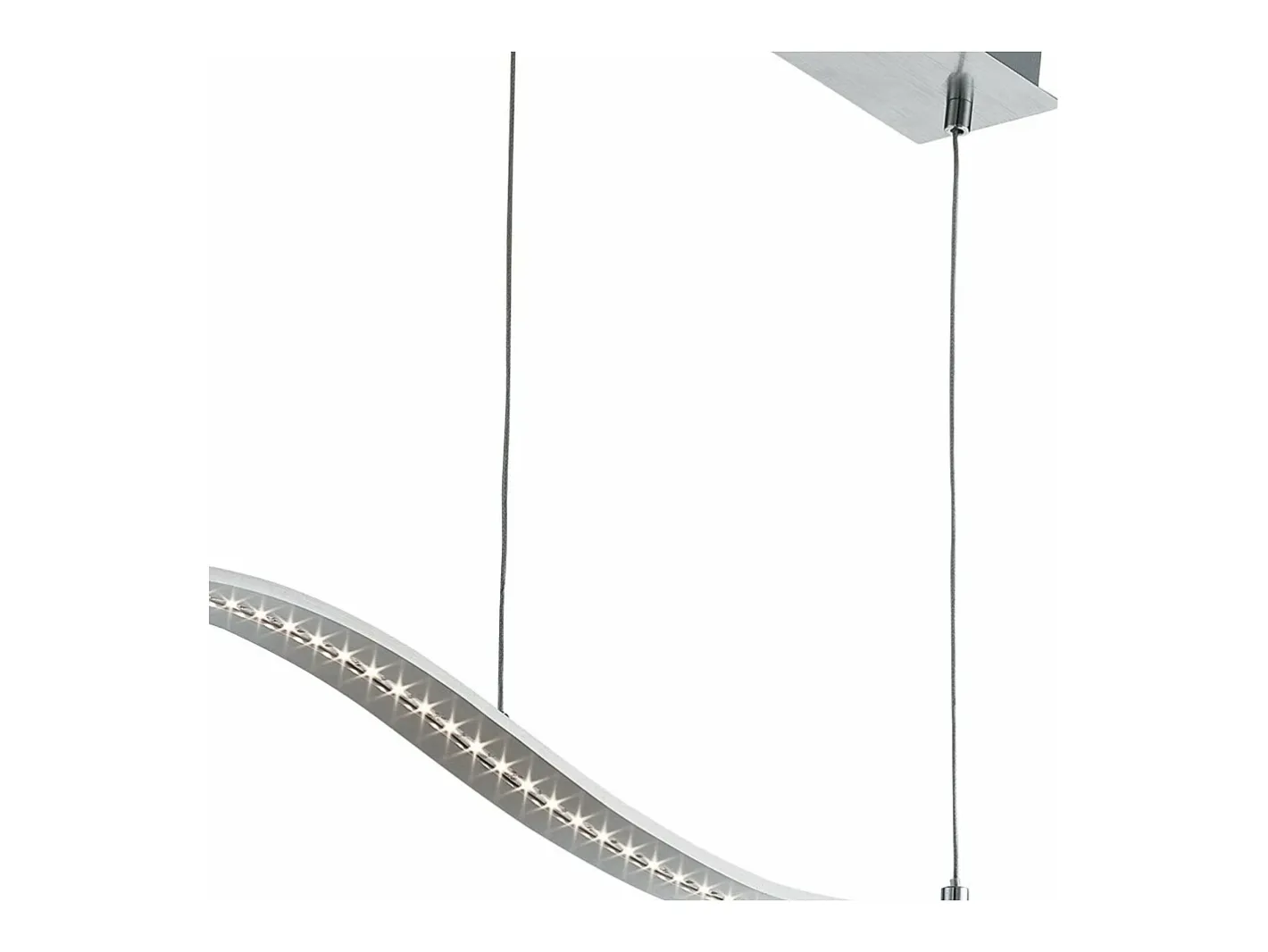 Lámpara Suspendida-Searchlight Integrerad LED Bar Takhnge Satin Silver, Satin Nickel Plateado
