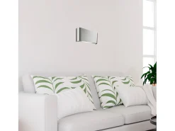 Clearance Searchlight LED inomhus upp/ner vgglampa Satin Silver Plateado