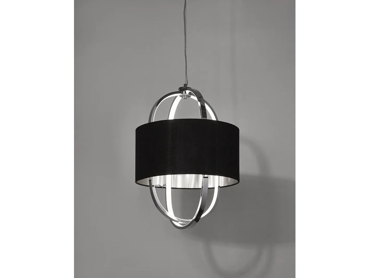 New Searchlight MadridLED-hänge, svart skärm 3000K Gris