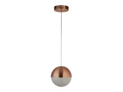 Lámpara Suspendida-Searchlight Marbles Lámpara colgante LED de cobre, pantalla de hielo triturado Cobrizo