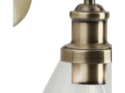 Aplique Para Pared-Searchlight Pyramid 1 ljus vgg antik mssing, glasskrm, E27 Camel