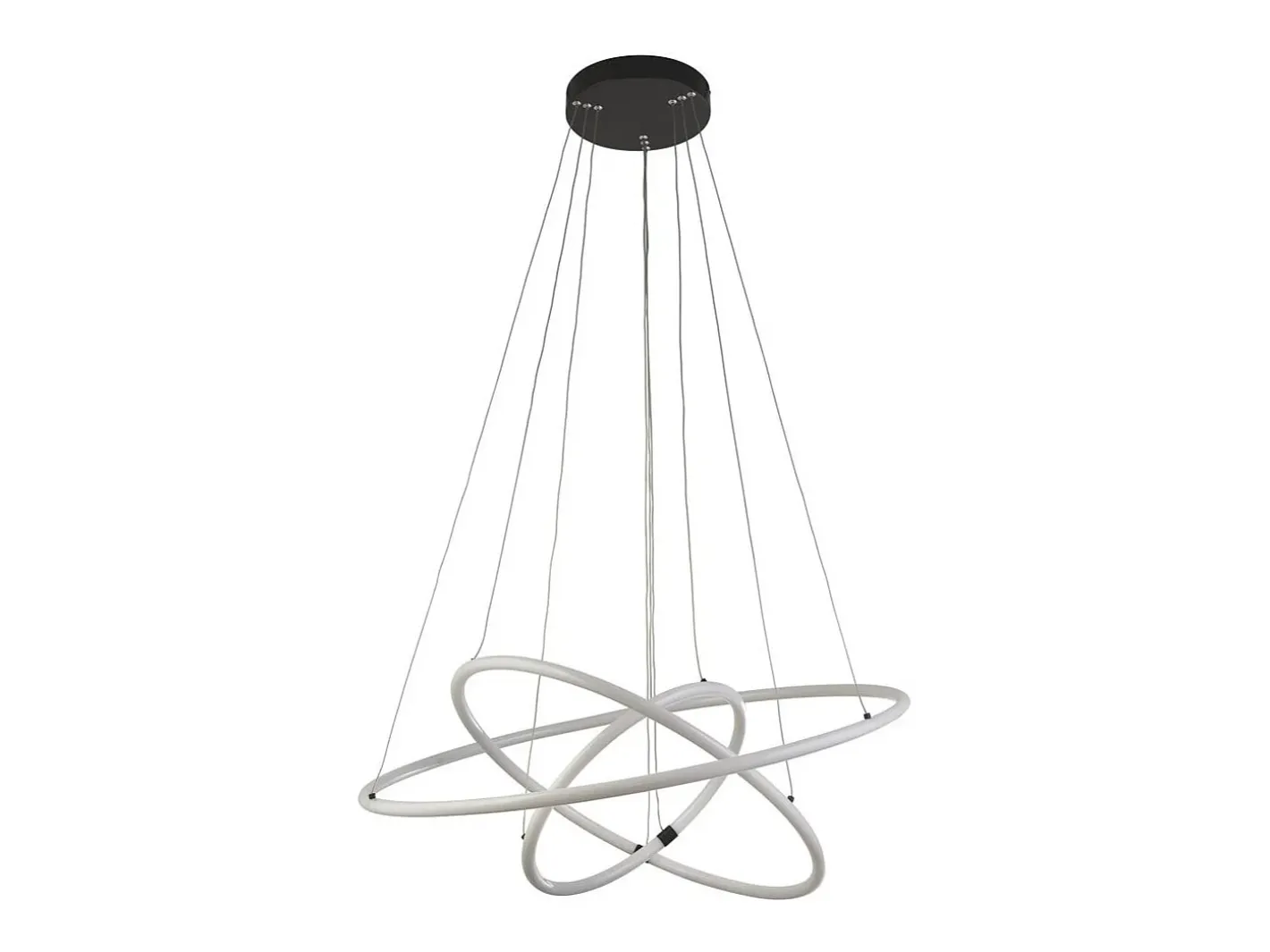 Searchlight RevolveLjus LED Ring Pendel, Matt Svart 3000K Blanco