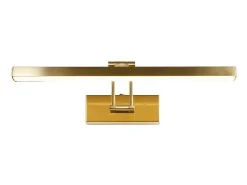 Aplique Para Pared-Searchlight Rhodes Lámpara para cuadros de 40 cm, metal de latón satinado Camel