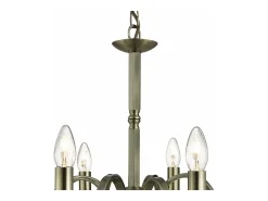 Searchlight Richmond 8 ljus ljuskrona antik mssingsfinish, E14 Camel