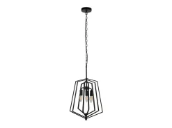 Lámpara Suspendida-Searchlight SLINKY 3 Lttmetall Justerbar Matt Svart Cage Takhnge Negro