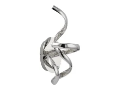 Aplique Para Pared-Searchlight Twirls Integrerad LED 1 ljus inomhusvgglampa krom, klar med kristallglas Gris