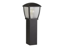 Discount Searchlight Utomhusstolpe (730 mm hjd) - Svart med genomskinliga frostade paneler Negro